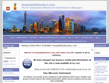 Tablet Screenshot of hospitalityeducators.com